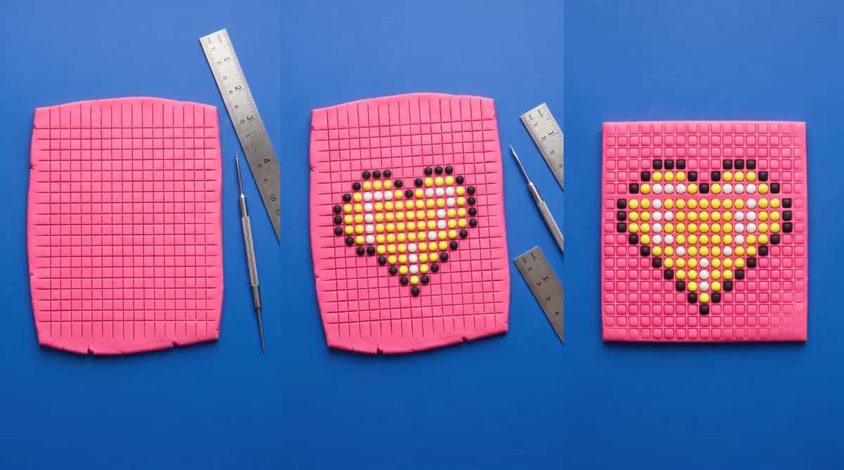 Polymer Clay Bead Grid Tutorial: Cross-Stitch Pixel Patterns