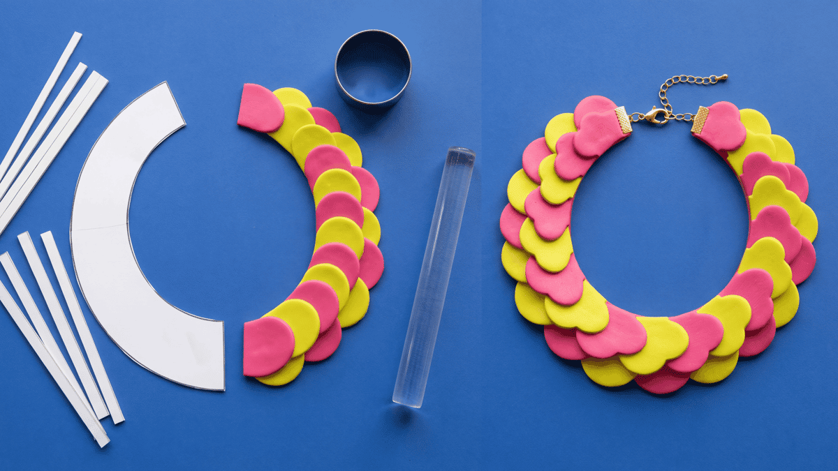 Polymer Clay Collar Necklaces, Bibs, Cuffs, and Curved Bases