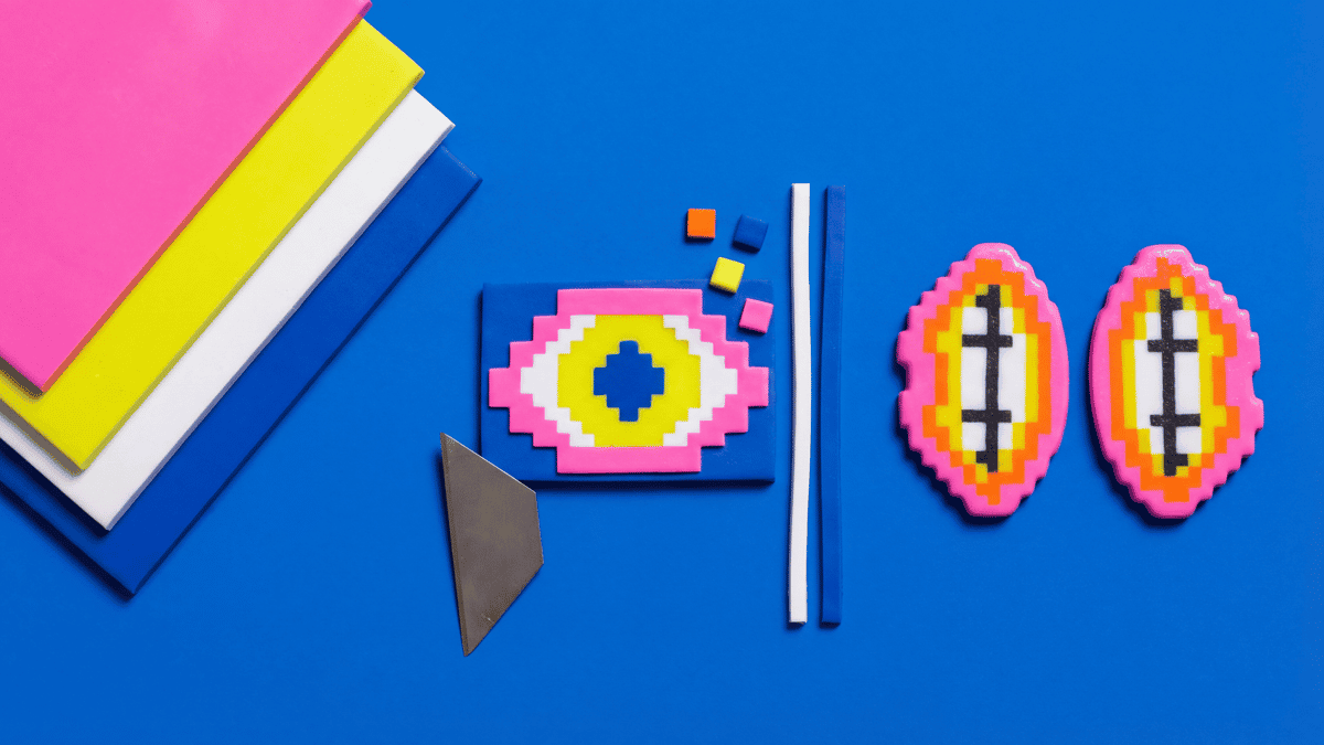 Polymer Clay Pixel Slabs, Stepped Layers, and Mirrored Pairs