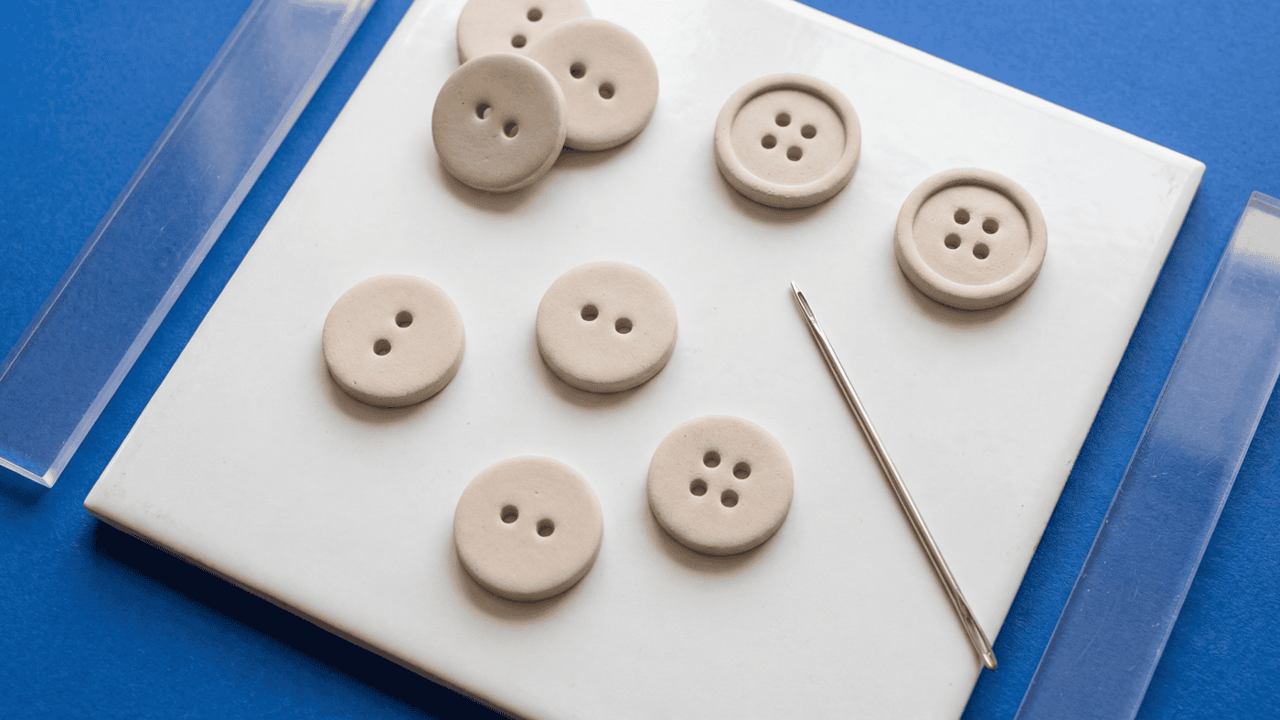 Polymer Clay Buttons: Holes, Flat Baking, and Thickness