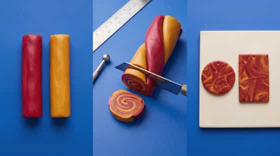 Faux Bakelite Polymer Clay: Cherry-Amber Swirl Tutorial