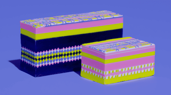 Nerikomi-Inspired Polymer Clay Layered Test Block