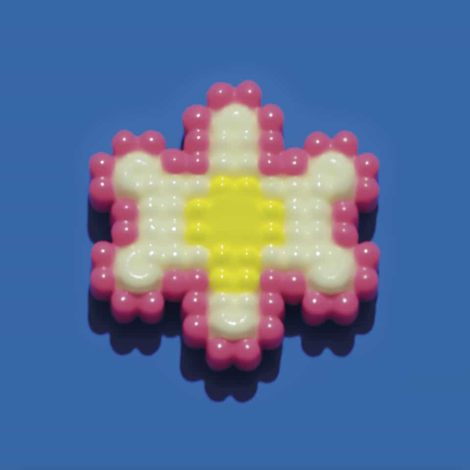 Bobble Pixel Flower Pin