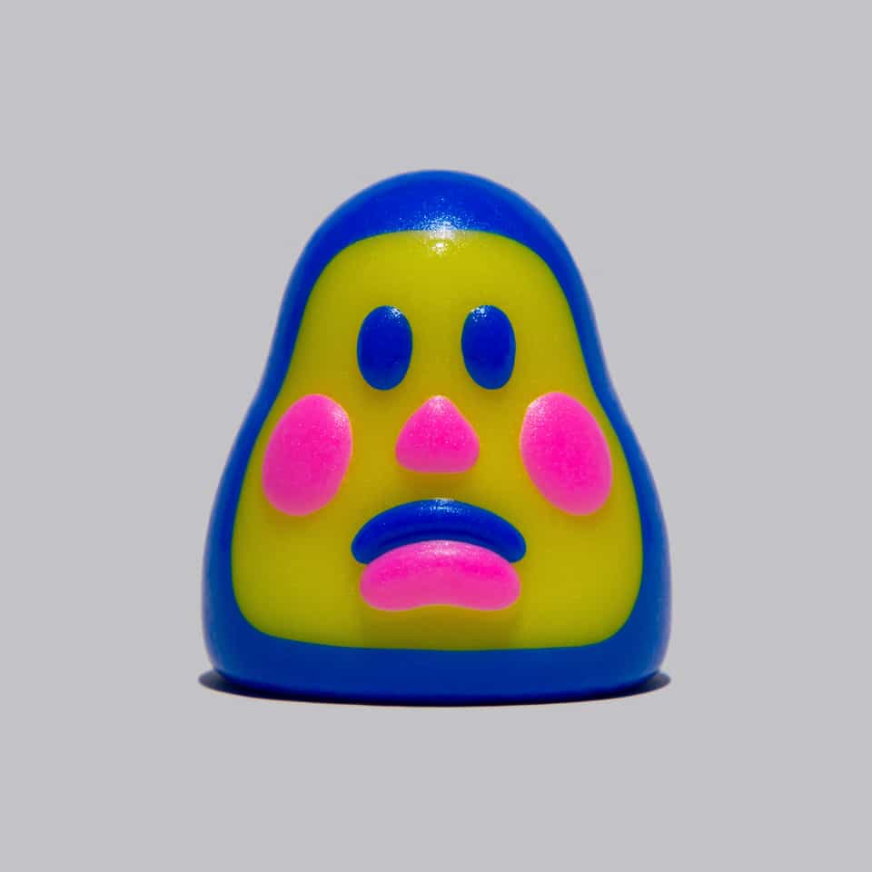 Blue Hooded Blob Desk Pet Figurine