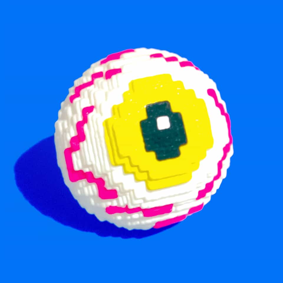 Stepped Pixel Eyeball Dome Pin