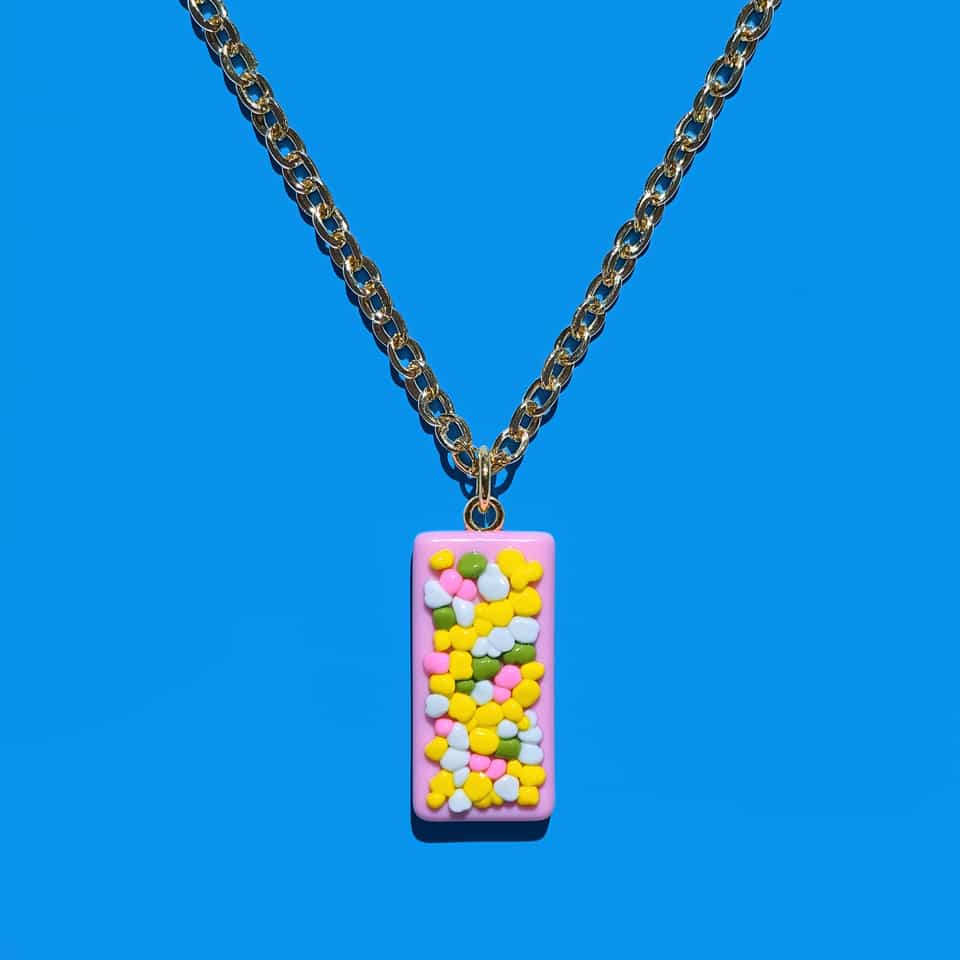 Pink Confetti Terrazzo Slab Pendant