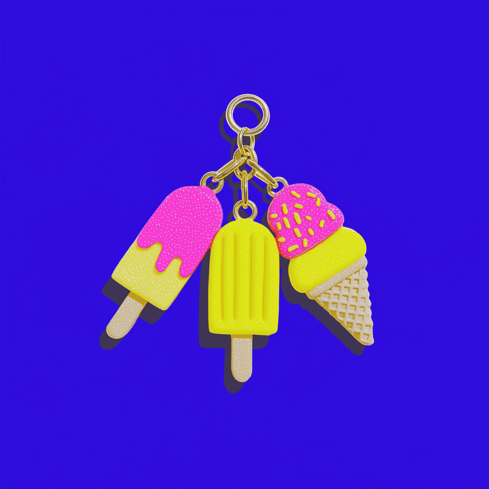 Miniature Sweet Treats Bag Charm Keyring