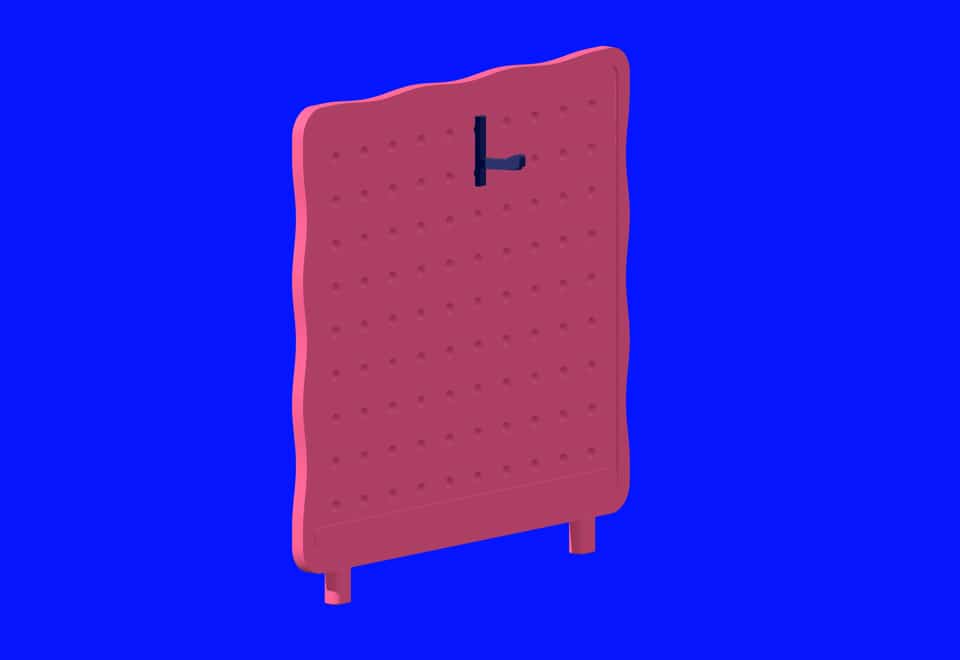 The accessory mounting face seated against the board.
