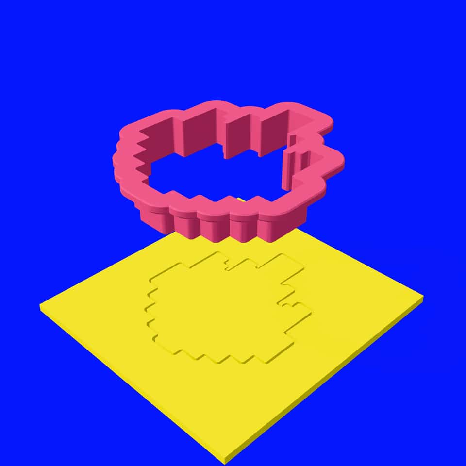 The yellow base sets the outside shape of each flame.