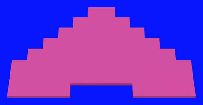 40 mm pink cap. Place it beside the white stem on the base.