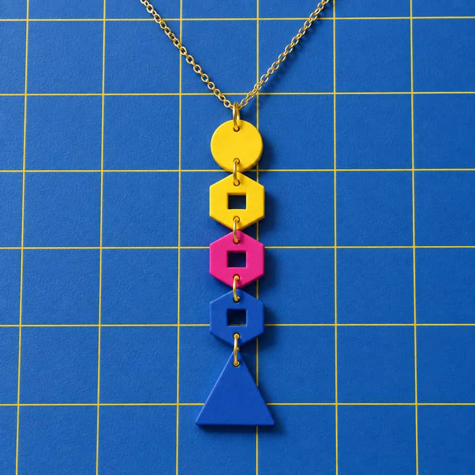 A linked Go-Go column hanging from a chain by its disc.