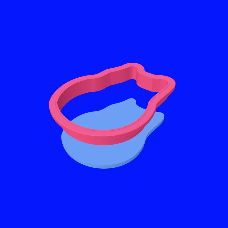 Viewer preview of the body-base cutter route.