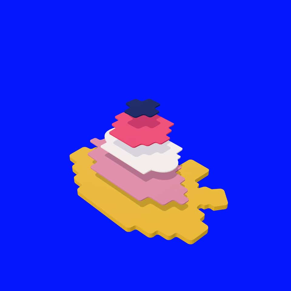Viewer preview of the colour layers exploded over the base.