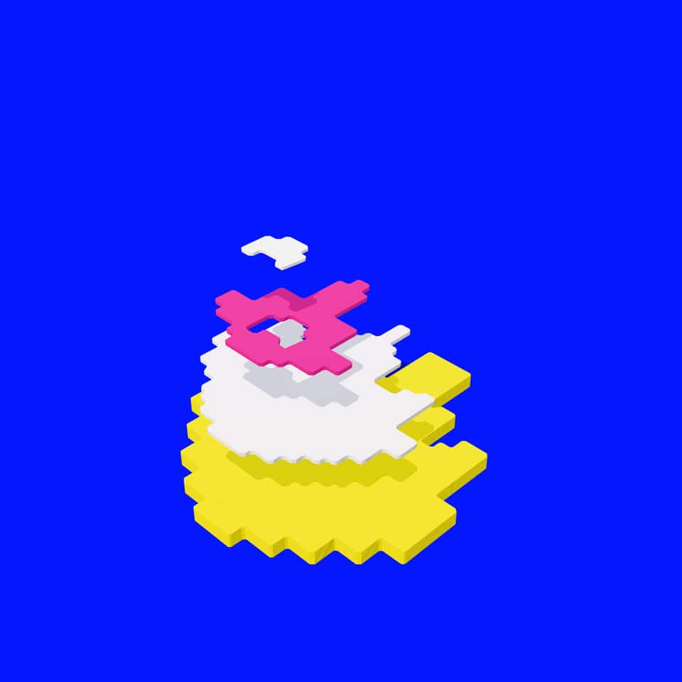 Viewer preview of the pixel flame layers before stacking.