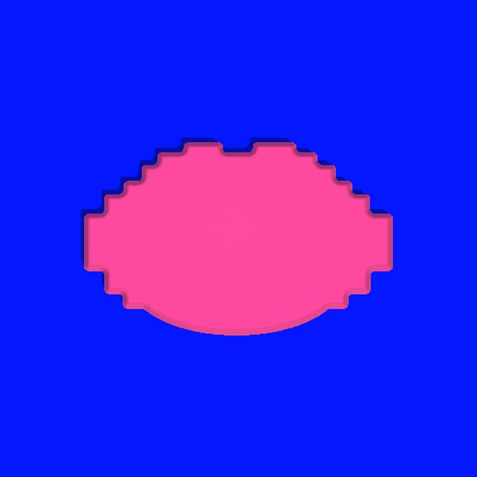 Viewer preview of the hot pink base-layer result.