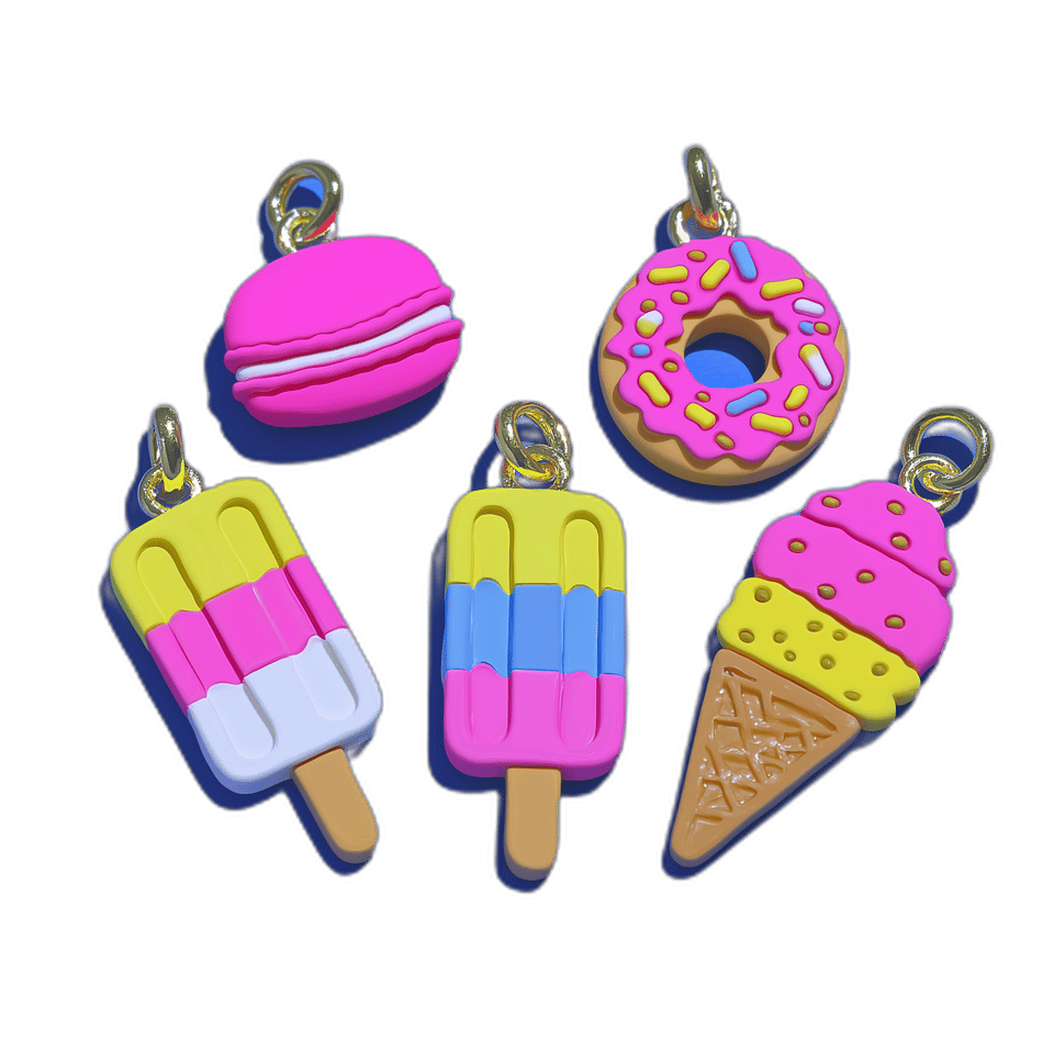 Miniature Sweet Treat Charms, isolated cut-out