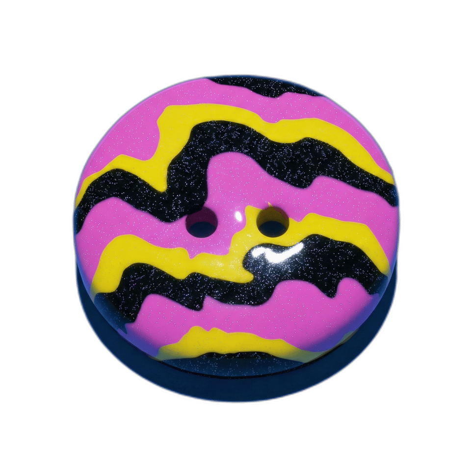 Wavy Domed Statement Coat Button, isolated cut-out